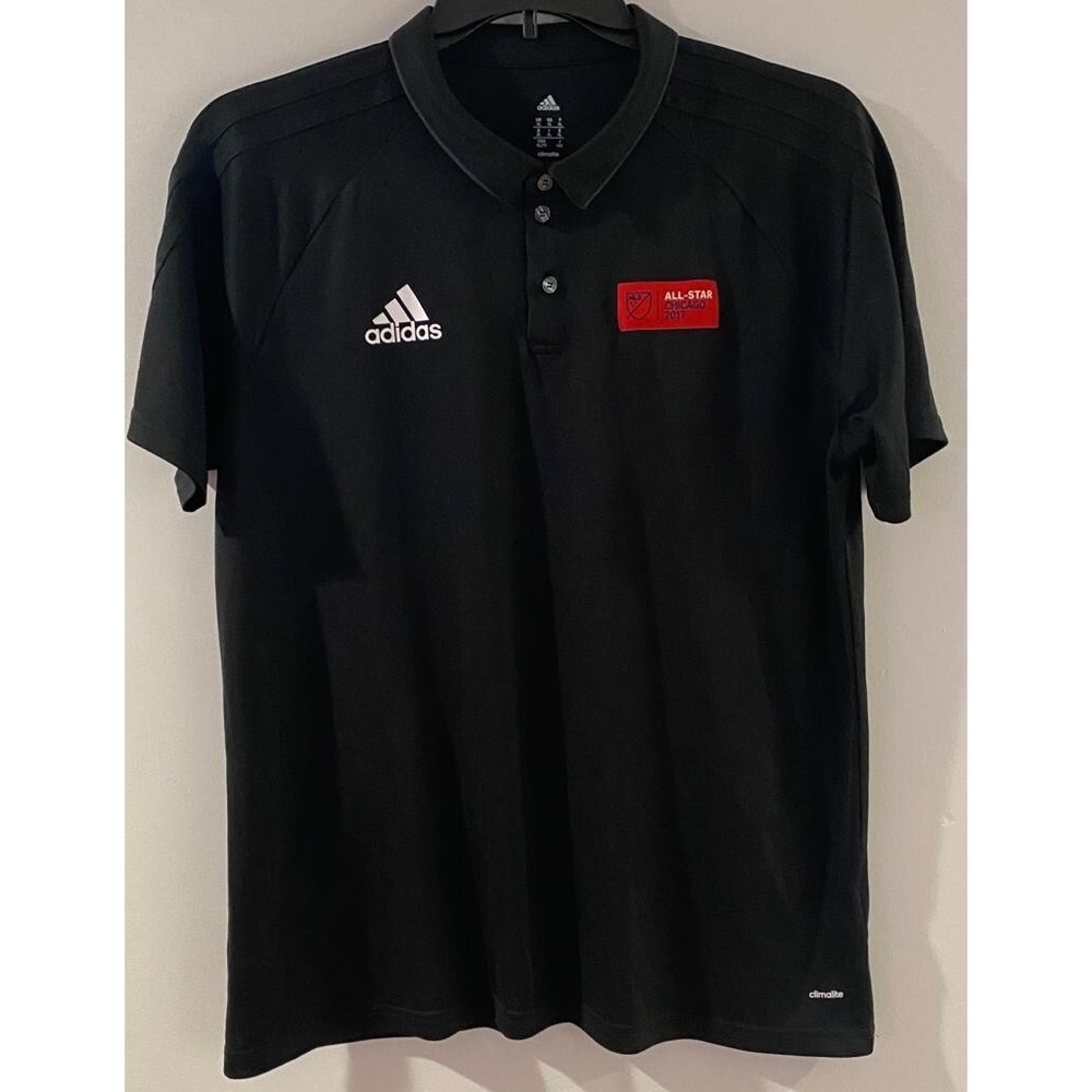Adidas Climalite 2017 MLS All-Star Mens Chicago Polo Shirt XL Black Short Sleeve